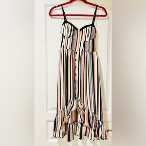 Sleeveless Multi Stripe Dress